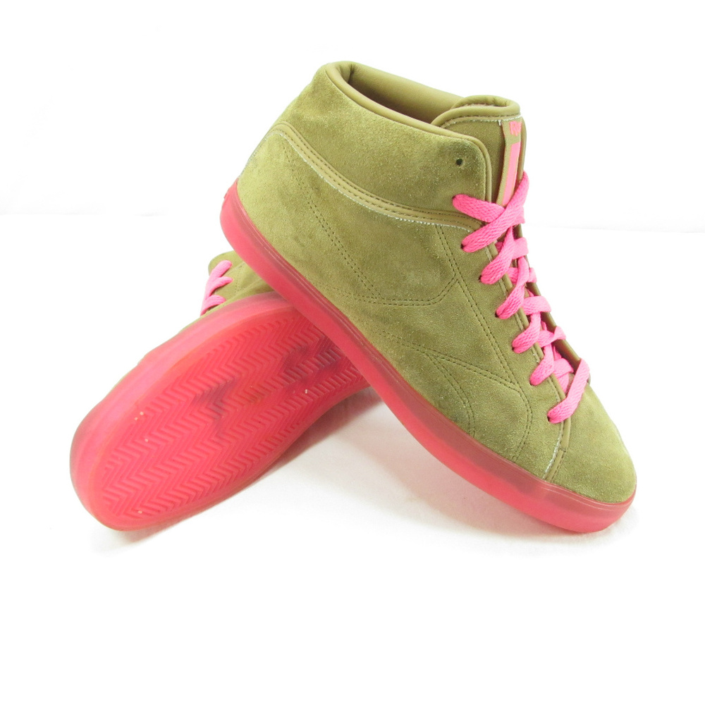 Reebok T-RAWW Mens Shoes Suede Brown Pink Size 8.5